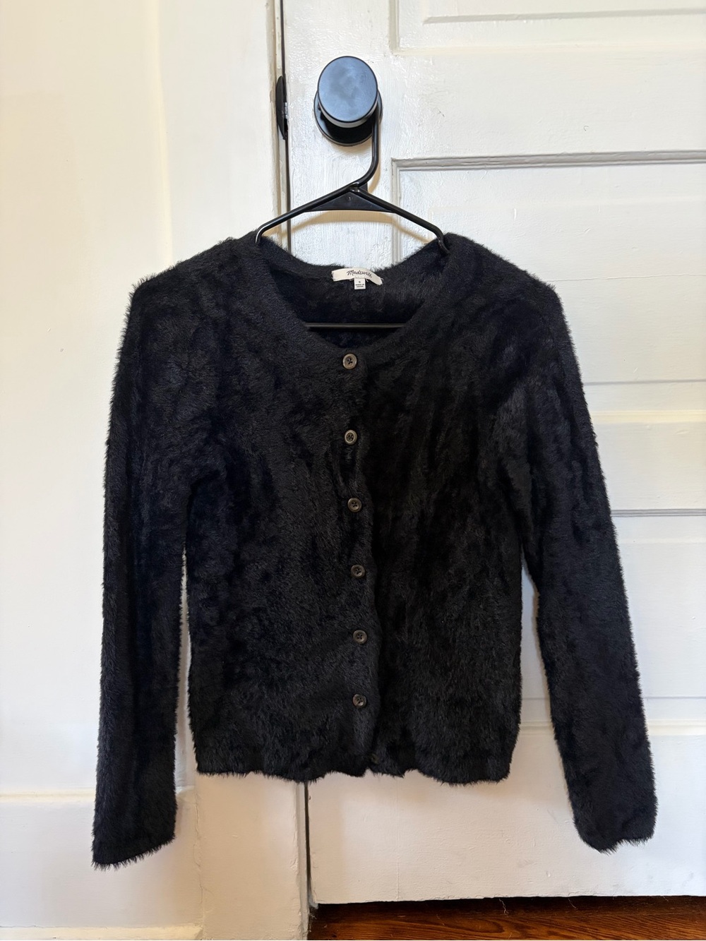 Madewell Black Fuzzy Cardigan